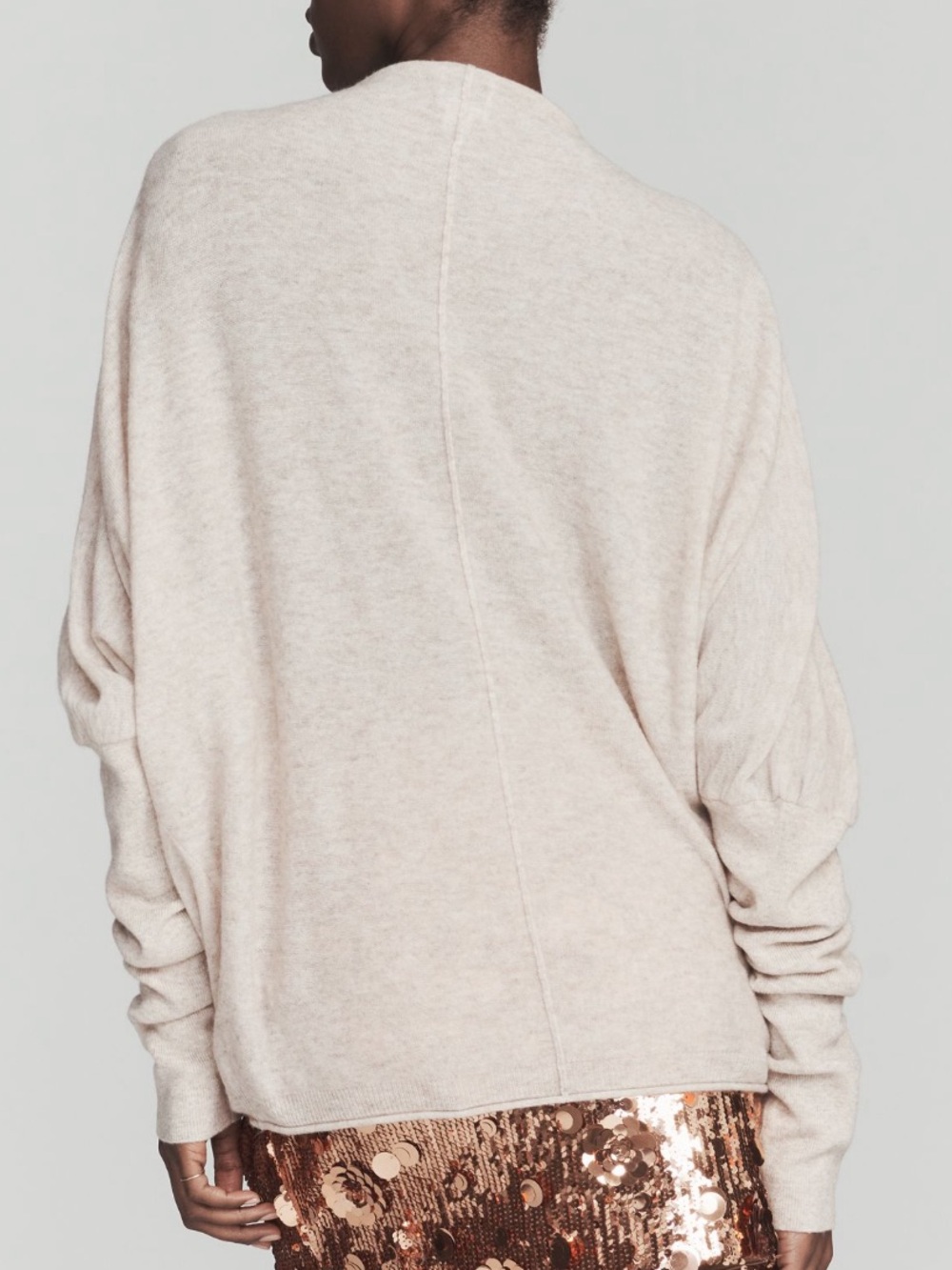 Anthropologie Maeve Cashmere Blend Cream Cowl Neck Sweater 🆕 - Picture 2 of 2